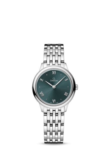 Omega De Ville Quartz 27.5 Stainless Steel / Turquoise / Bracelet